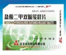 北京太洋 盐酸二甲双胍缓释片 北京太洋 盐酸二甲双胍缓释片